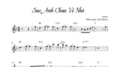 Sao Anh Chưa Về Nhà Sheet Đệm Hát